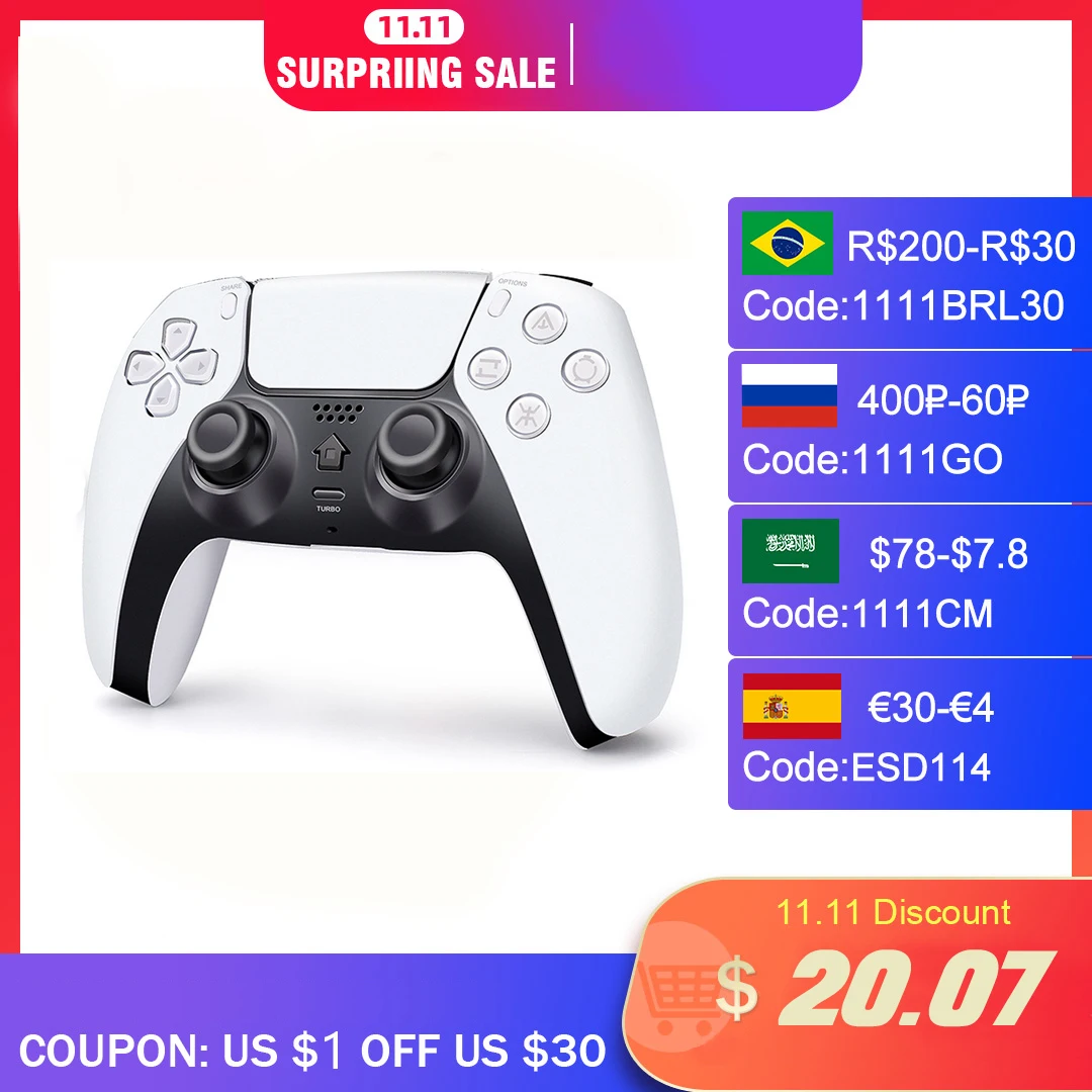 PS4 Controller Wireless Joystick Game Accessories For PlayStation 4/PC/DualShock 4 Gamepad PS5 Design T4 Pro iPega | Электроника