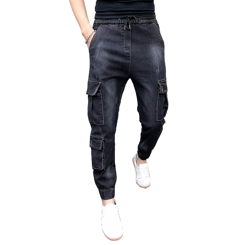 Осень зима новые Джоггеры мужские джинсы корейский Slim Fit повседневные брюки