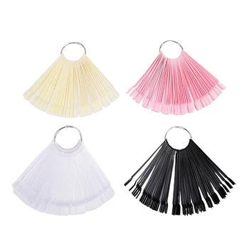 

Nail Style Swatches Nail Art Display Shelf Color Card False Nail Tips Fan Shaped Color Palette Card Display Practice Sticks