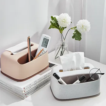 

Paper tray simple style tissue box tea table decoration home living room remote control debris storage box