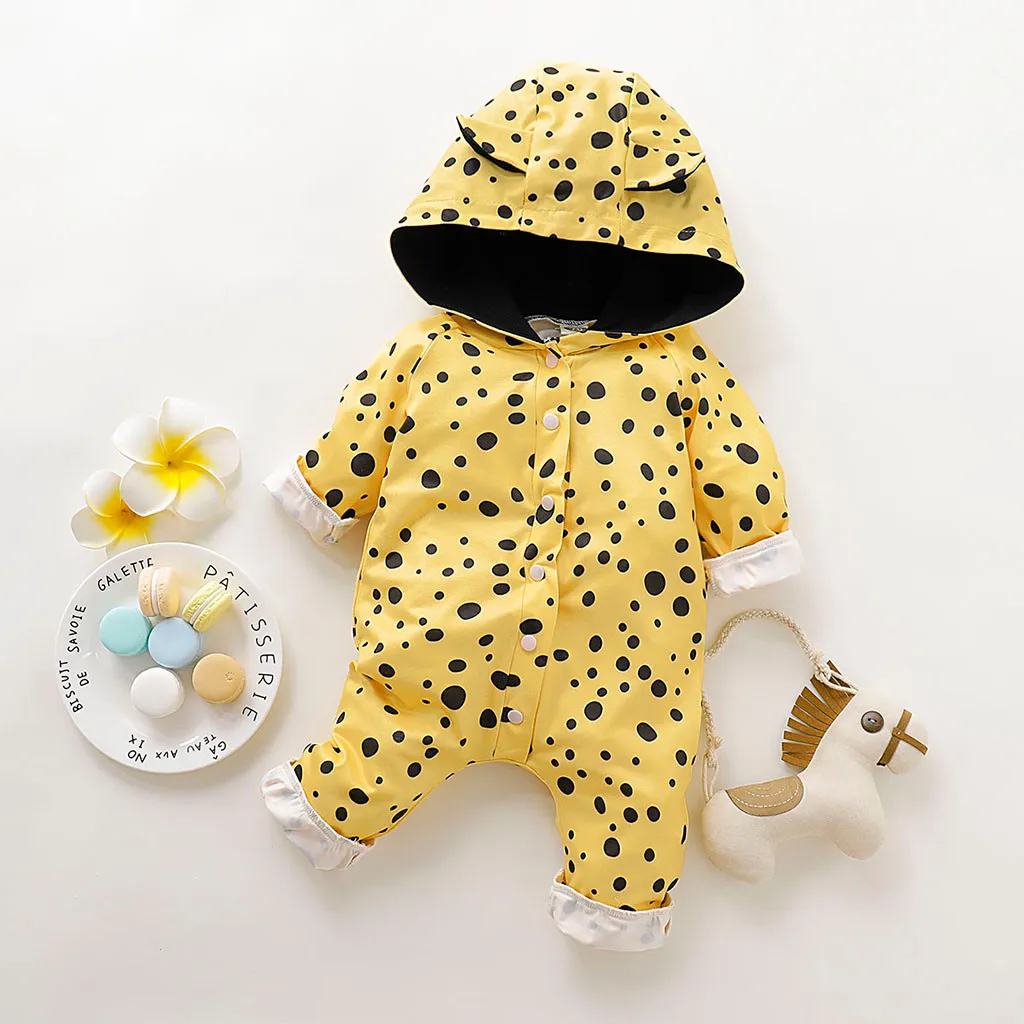 Winter Baby Girl Boys Romper Newborn Hooded Jumpsuit Playsuit Windproof Baby Clothes Infant Button Overalls For Children