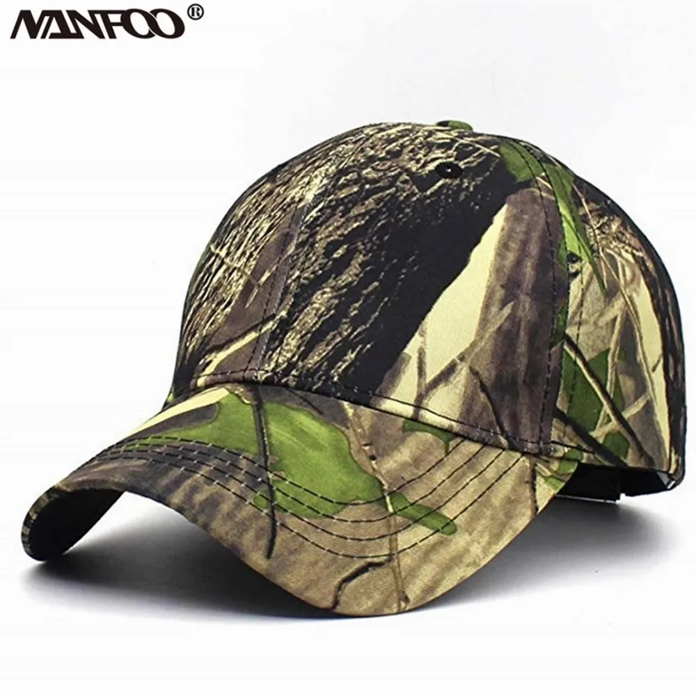 6 Colors Bionic Camouflage Hunting Fishing Hats Jungle Camo Photography Cap Summer Sunshade Adjusted Sizes Baseball Peaked Cap baseball cap,camouflage hat