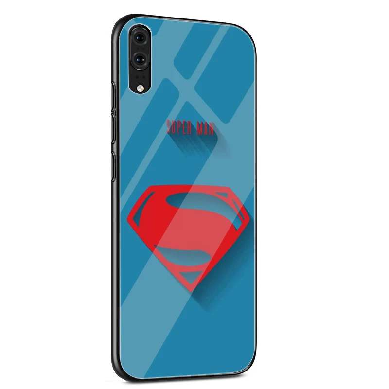 Стеклянный чехол для huawei P30 P20 P10 Y9 Y6 mate 20 Pro Lite P Smart Honor 7A 8X9 10 Крышка DC Marvel логотип