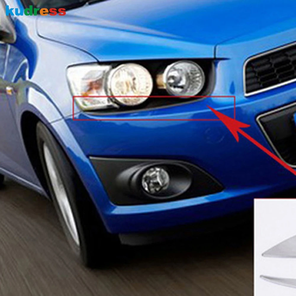 2 шт. светодиодный светильник для Chevrolet Aveo 2011 ABS хром|trim cover|head light covereyelids headlights |