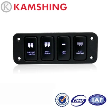 

CAPQX For Toyota Hilux FJ Cruiser Vigo With Blue LED 4 Button Driving Light+Spot light Off+LED Lightbar LED Switch Panel Cable