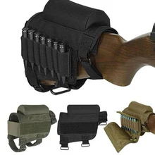 

Tactical Rifle Cases Cheek Rest Riser Ammo Cartridges Hunting Carrier Canvas Pouch Round Cartridge Bag Shell Buttstock Ammo