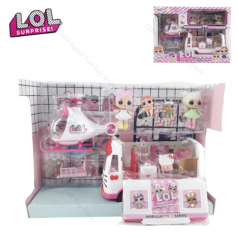 

Original LOL Surprise Dolls Toy Picnic Car Helicopter with Furniture House Doll Toy Action Figure Toys for Girls Birthday Gifts