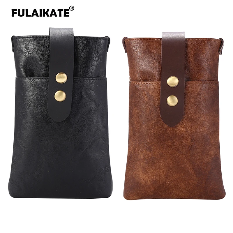 

FULAIKATE 5.5-6.4" Universal Phone Bag for iPhone11 Pro Max Retro Waist Pouch Portable Climbing Soft Pocket for Smart PHone Case