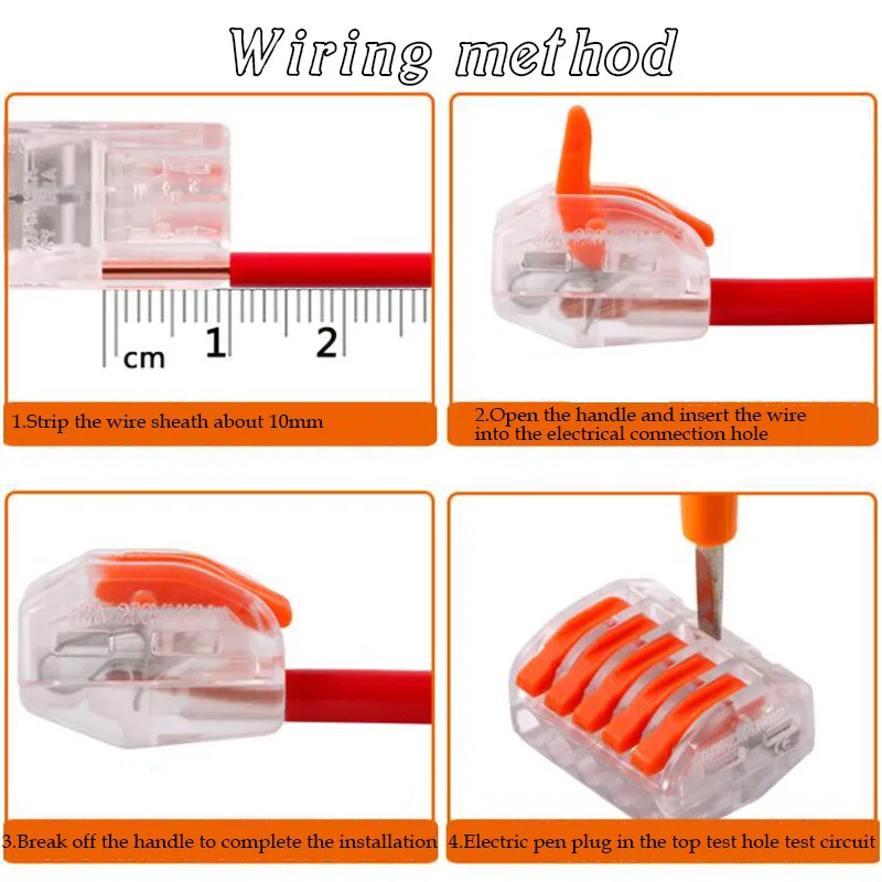 Mini Wire Electrical Connector 222 LED Strip Lighting Quick Connectors Universal Compact Conductor Push-in 3 Pin Terminal Blocks