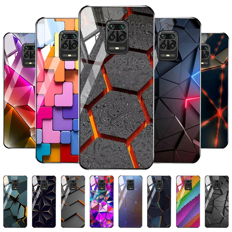 Redmi 9C NFC Glass Case For Xiaomi Redmi Note 7 10 9 8 Pro 9s 7s Cases Poco F3 X3 Pro M3 Marble Cover Mi 11 Lite 10T Hard Shell
