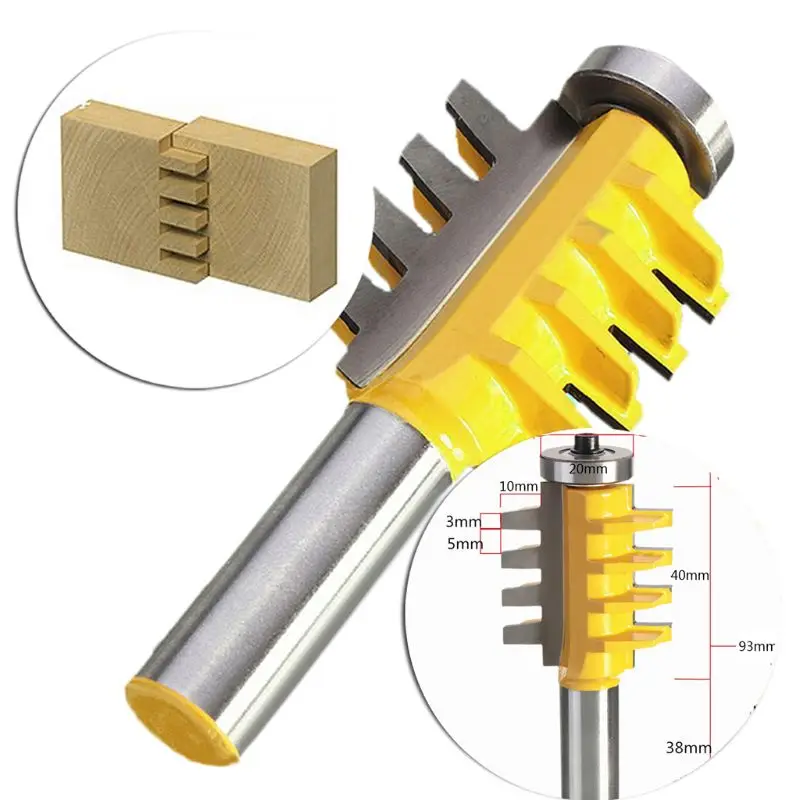 Прочный 5/1" x 1/2" хвостовик рельса Stile клей шарнир фрезы конусный шип резак