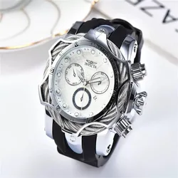 INVICTA Reloj clásico de cuarzo para hombre, cronógrafo de lujo de alta calidad, informal, a la moda, con esfera grande, para parejas