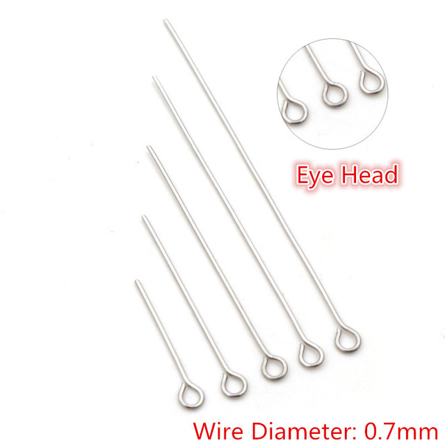 Fade 100pcs/Lot 20-70 mm 316 Stainless Steel Ball Pins Findings Ball Head Pins For Jewelry Making DIY Supplies Accessories