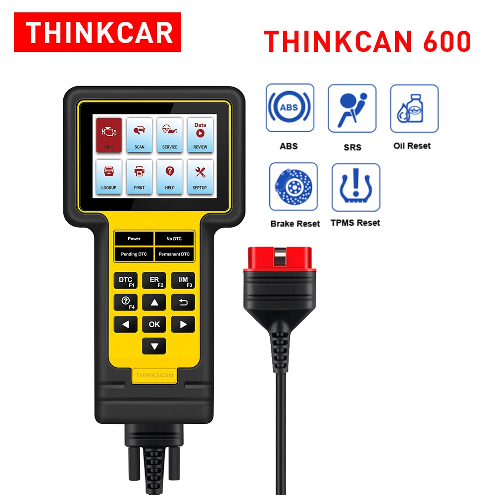 Thinkcar Thinkscan 600 ABS/SRS OBD2 сканер TS600 oil/TPMS/EPB Сброс считыватель кодов PK CR619