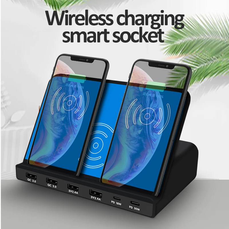 120 Вт USB зарядное устройство PD QC3.0 быстрое гнездо 6 портов адаптер смартфон 10