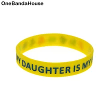 OneBandaHouse 1 шт. силиконовый браслет для взрослых с надписью «My Daughter is my hero»