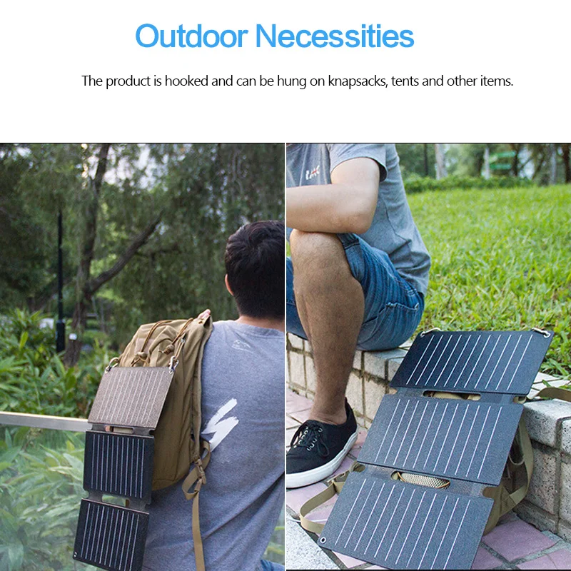 

Solar Panel 21W 5V Solar Charger With USB Port for smartphone Portable Solar Battery Charger Charging for Outdoor Hiking