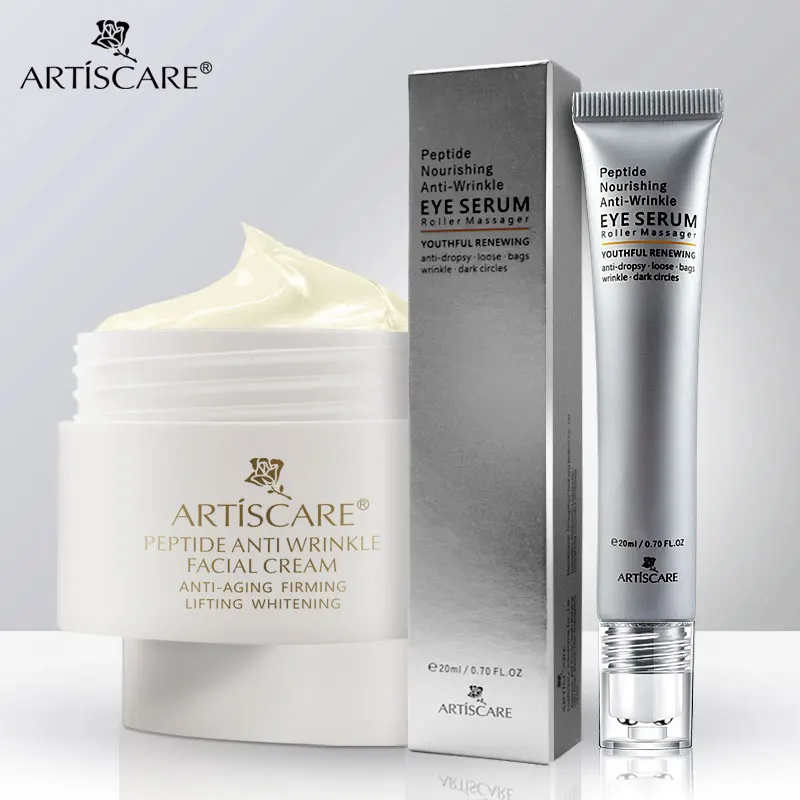 Пептидный крем для лица против морщин ARTISCARE + Сыворотка глаз дневной старения