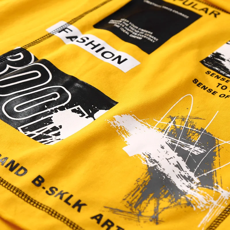 Short Sleeve Hip-hop Five-Sleeve T-shirt Male Personality Color Five-Sleeve T-shirt Male Middle Sleeve