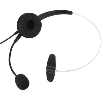 

Top Quality Crystal Head Set Telephone Monaural Corded Headset 4-pin Black