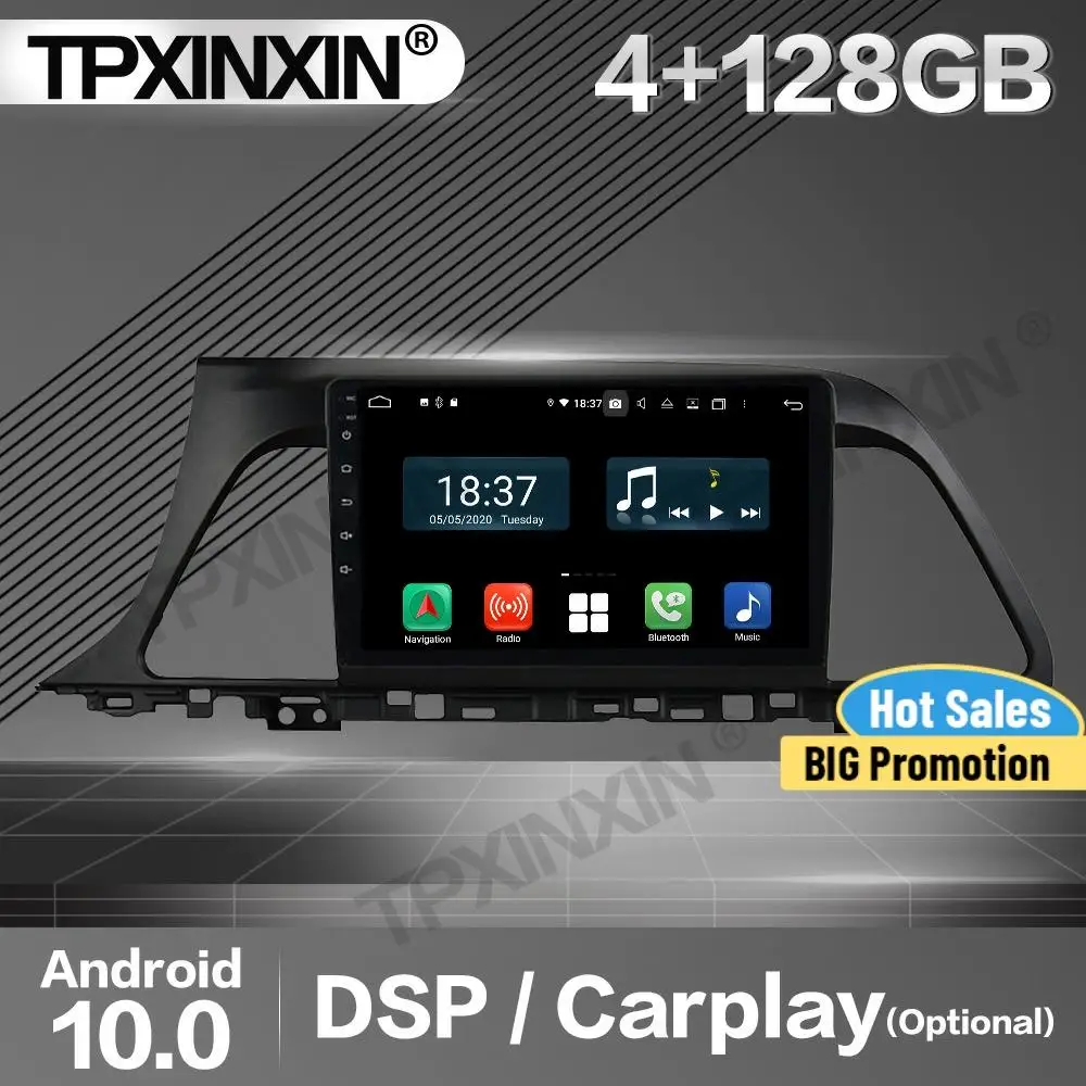 Автомагнитола для Hyundai Sonata стереоприемник 2 Din на Android 10 128 ГГц GPS-навигация