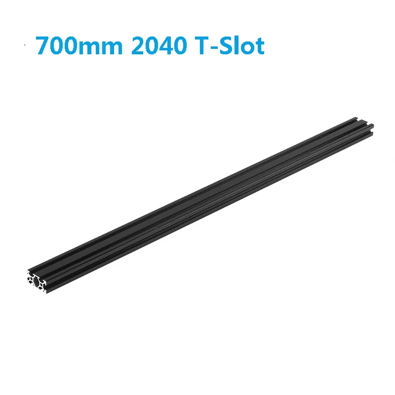 

Black Anodized 700mm Length 2040 T-Slot Aluminum Profiles Extrusion Frame For CNC 3D Printer Plasma Laser Stand Furniture