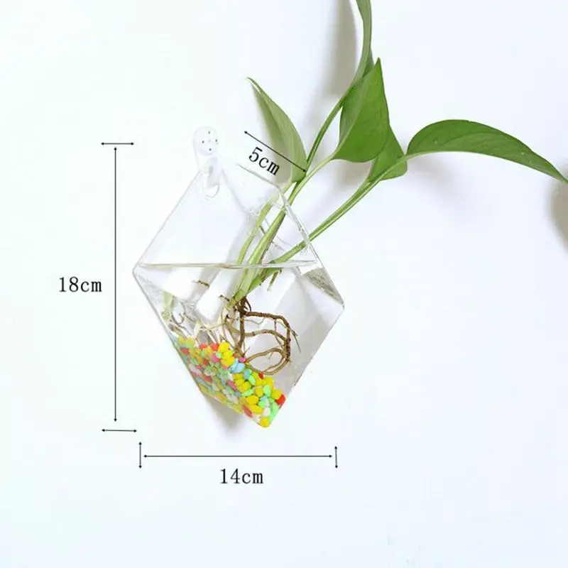 Современное прозрачное стекло настенная подвесная ваза для гидропоники Террариум бутылка воздуха плантатор емкость для цветов домашний офис Декор