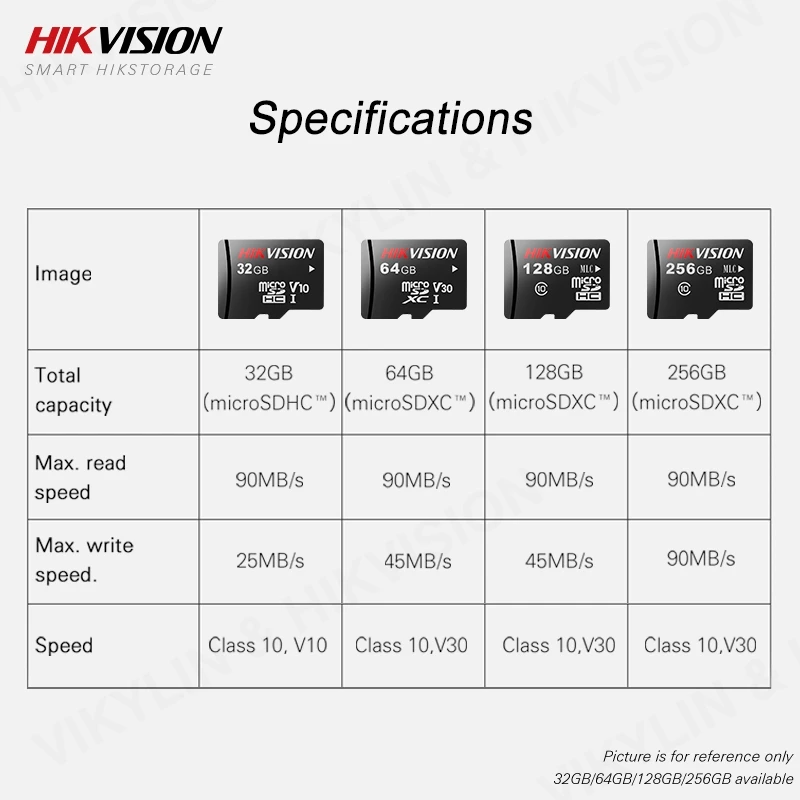 HIKVISION 100% оригинальная Micro SD карта класс 10 TF 32 Гб 64 128 ГБ 256 макс. 90 м/с памяти для