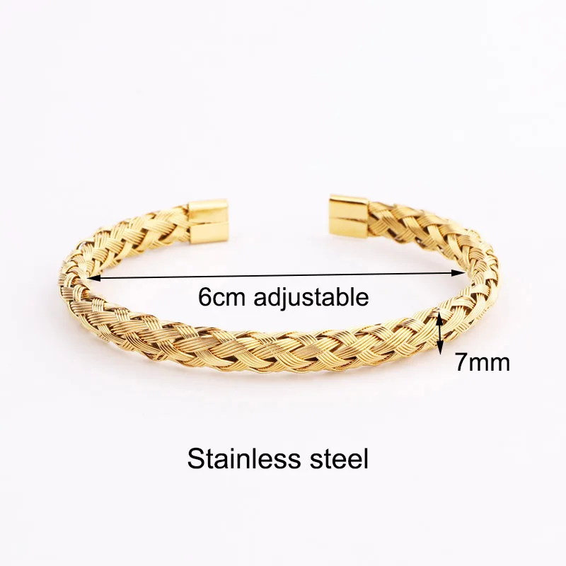 New Arrival High Quality Men Jewelry Bangle Bracelet Stainless Steel Roman Wire Twist Steel Bracelet Men - Image 6