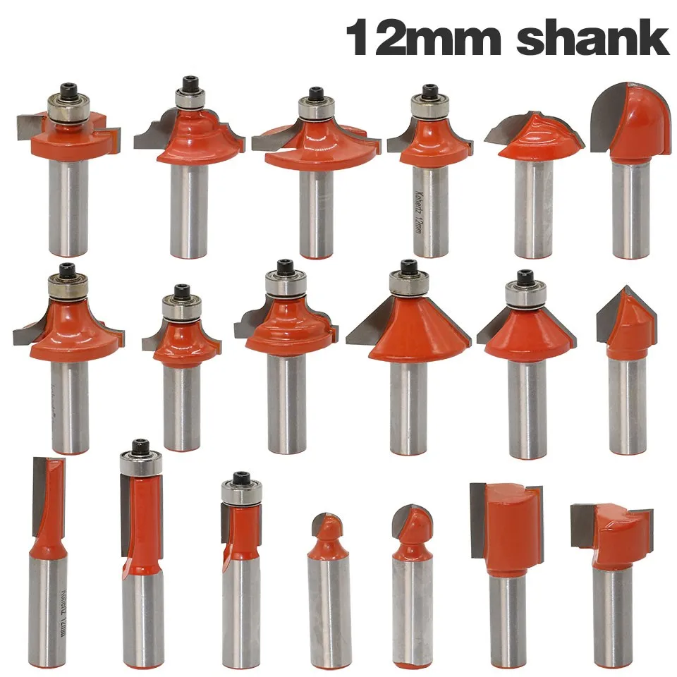 1 шт. 12 мм хвостовик фрезы по дереву фрезы прямой концевой фрезы триммер очистка заподлицо угловая круглая бухта коробка биты инструменты