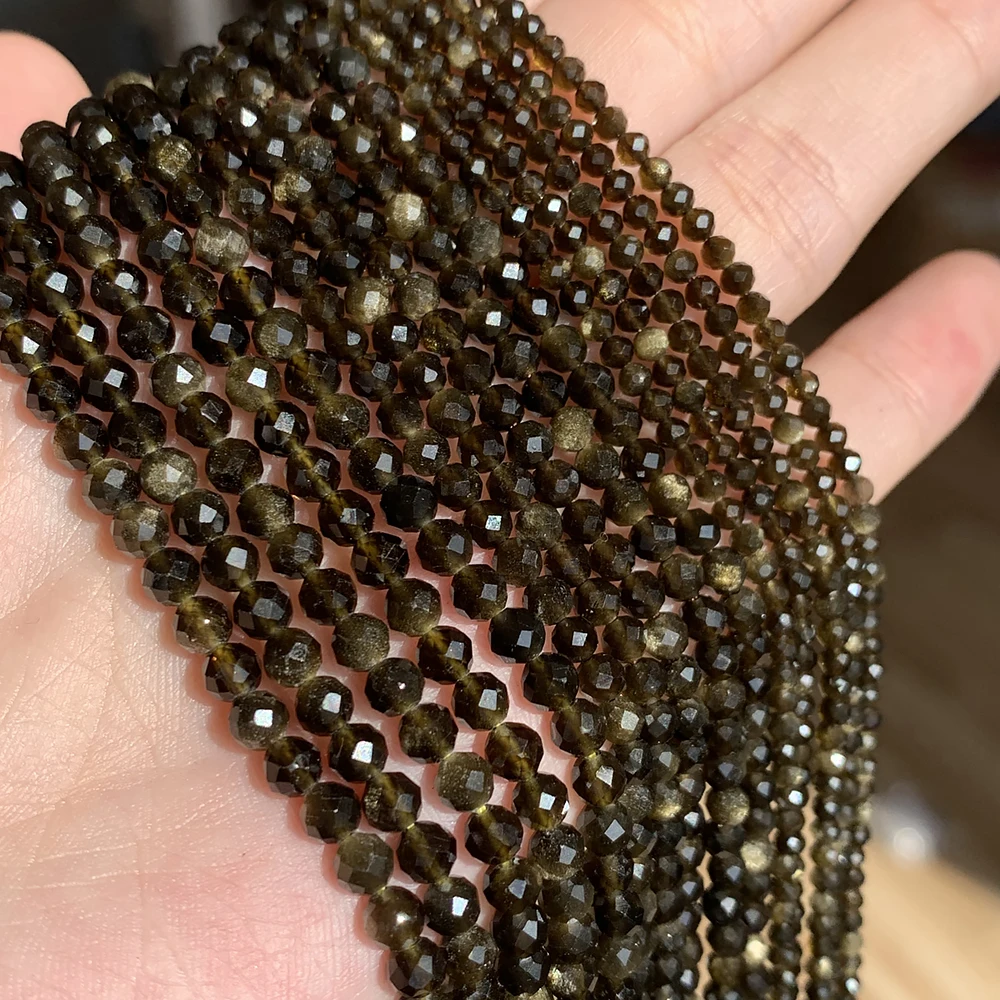Faceted Blue Natural Sandstone Beads for Jewelry Making - Handmade Waist Beads, Women's Stone Beads Collection
