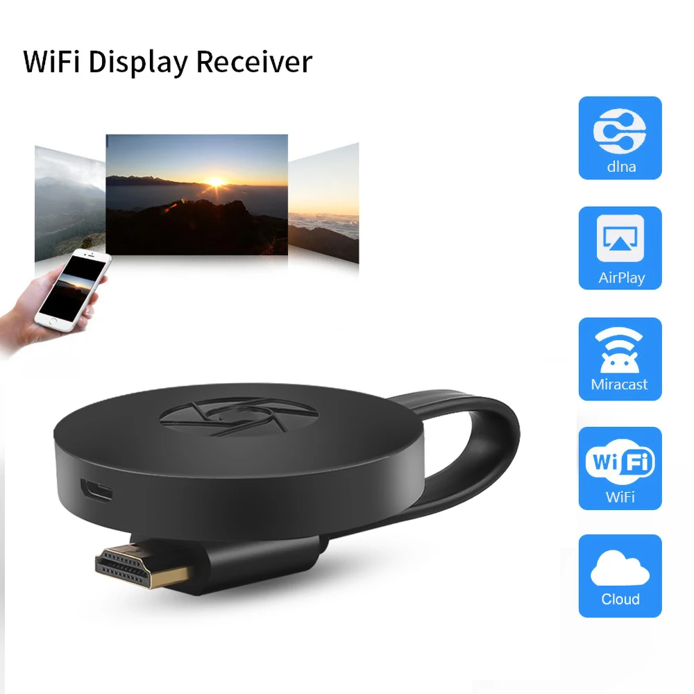 HDMI HD ТВ палка Беспроводной Wi-Fi Дисплей ТВ приемник для док-станции обмена потоковыми мультимедийными данными(Airplay) медиа плеер адаптер СМИ