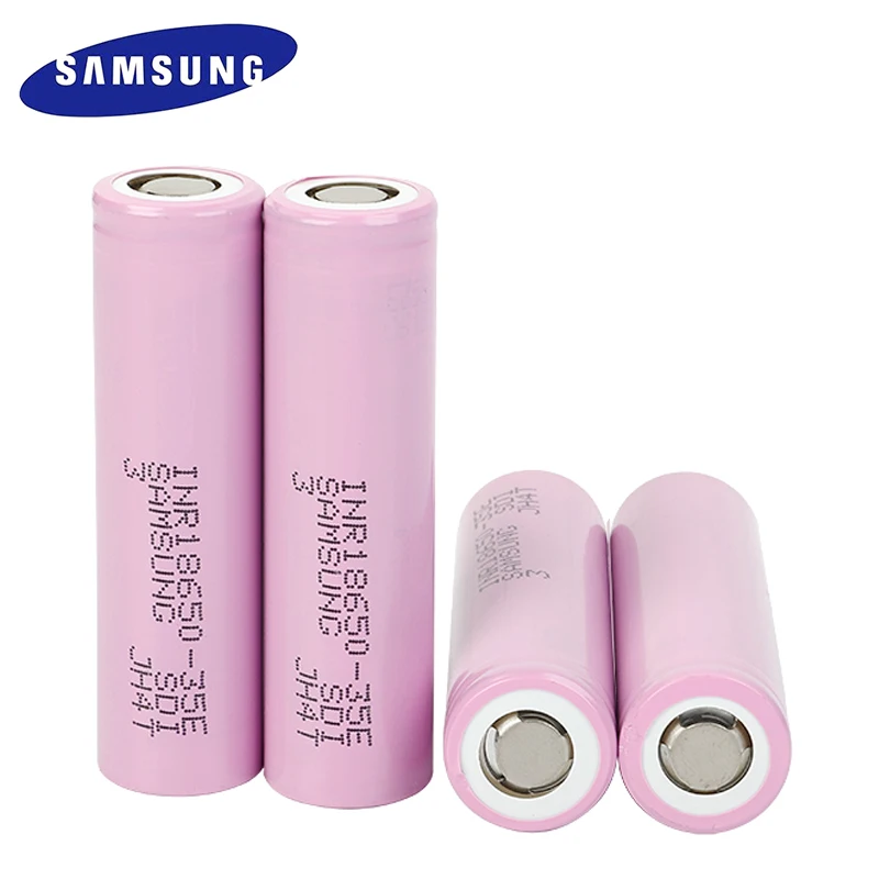 2 шт/партия samsung 3500mah INR 18650 батарея 3,6 V 13A для samsung INR18650-35E Flattop перезаряжаемые 18650 литий-ионные батареи