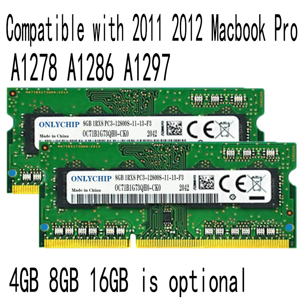 2011 2012 Apple macbook pro A1278 A1286 A1297 оперативная Память ОЗУ 8 ГБ 4 16 DDR3 1600 | Компьютеры и офис