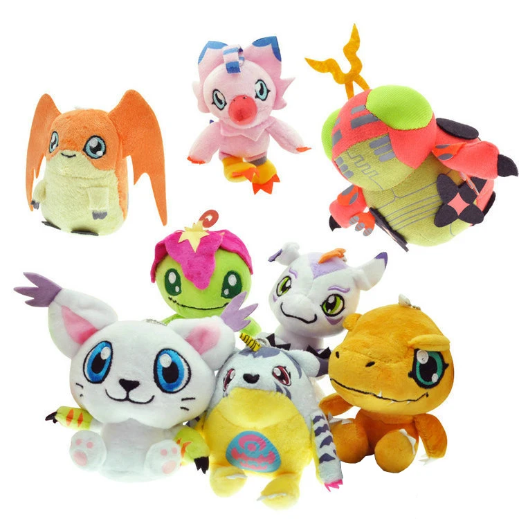 Digimon плюшевые игрушки 12 см Agumon Gabumon Gomamon Biyomon Palmon Patamon цифровые монстры Мягкие куклы для детей подарок