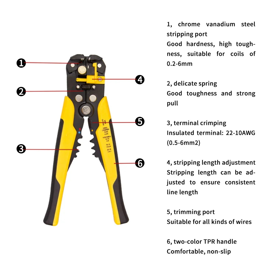 Автоматический резак для зачистки проводов многофункциональные щипцы инструмент для зачистки кабеля обжимные плоскогубцы для клемм Multiherramienta Alicate