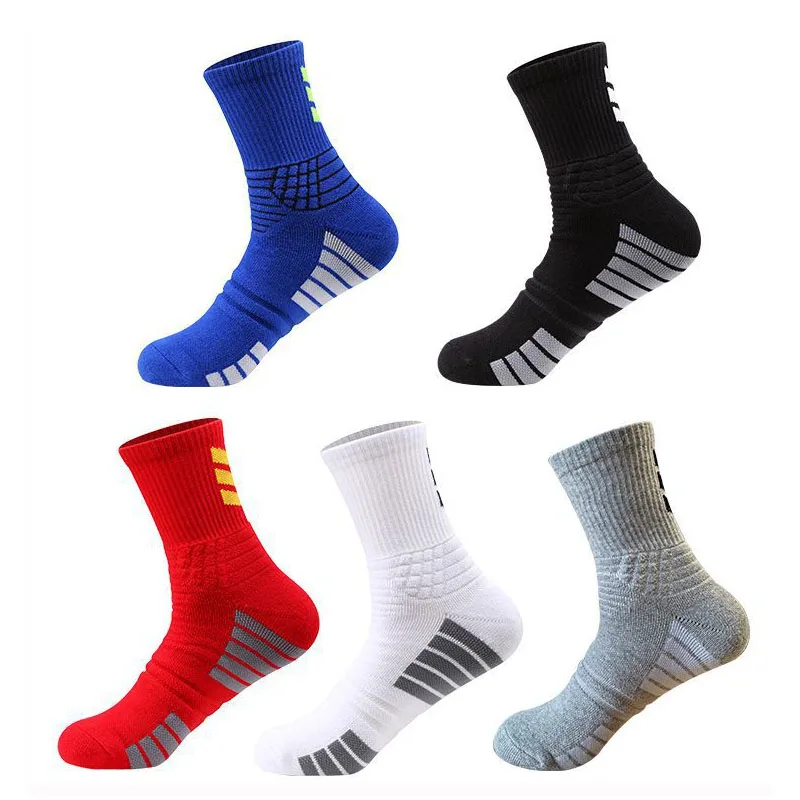 

New Men Sport Basketball Crew Socks Boy Elite Breathable Thick Cushion Athletic Outdoor Fitness Hiking Running Compression Socks
