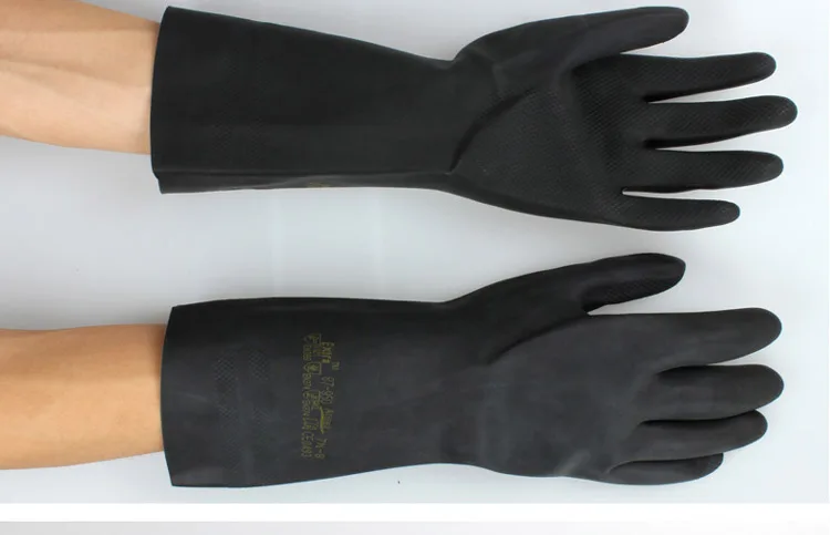 Ansell Acid And Alkali Resistant Safety Gloves Waterproof Oil Anti-Skid Gloves CE Certification Chemistry Laboratory Protection (9)