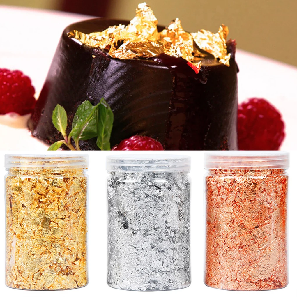 3 grams of aluminum foil paper DIY shiny gold foil luxury resin art  decoration crafts gilded decoration beauty nail food decorat - AliExpress