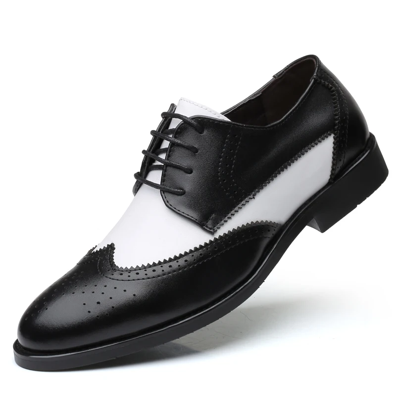 

Italian Stylish Big Size 38-47 Men's Dress Shoes Blucher Oxford Shoe Gents Outfit Party Wedding Leather Male Footwear