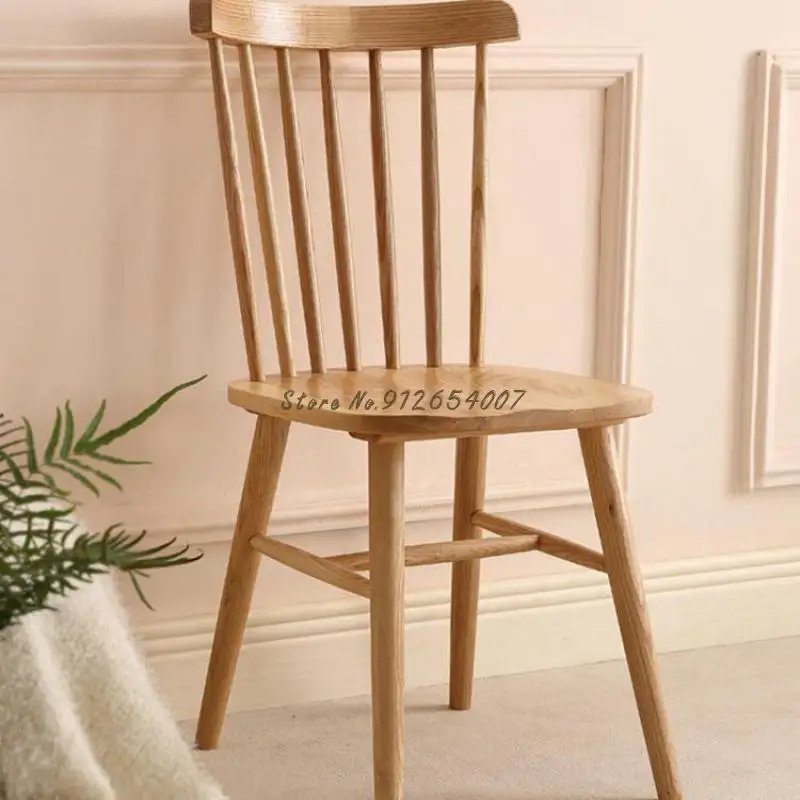 Japanese Style Windsor Chair Solid Wood Chair Designer Backrest Cafe