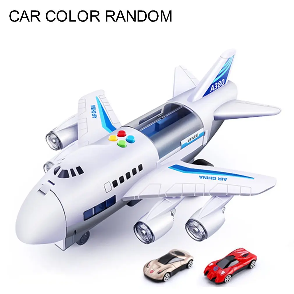 

2019 Music Story Simulation Track Inertia Children's Toy Aircraft Large Size Passenger Plane Kids Airliner Toy Car Free Gift Map