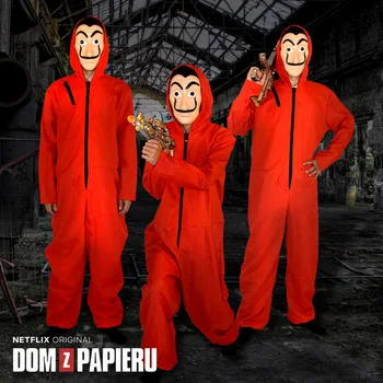 

Money Heist Costume and Mask Salvador Dali Movie The House of Paper La Casa De Papel Cosplay Party Halloween Mask