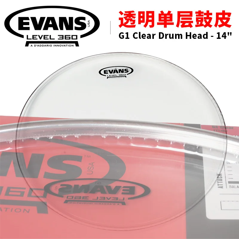 

D'addario Evans 14" Genera G1 Clear Tom Head (TT14G1) Batter Drumhead