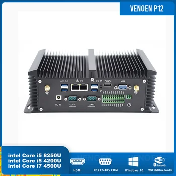 

Mini Industrial Computer Intel Core i5 i7 8250U 7600U 4500U 2*ddr4 64GB SIM card 8 GPIO port linux wake on LAN small pc 5G WiFi