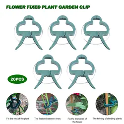 20Pcs Reusable Greenhouse Bracket Pole Fixed Clamp Tree Plants Flower Seedling Stem Support Plant Grafting Stakes Connector Clip 20Pcs Reusable Greenhouse Bracket Pole Fixed Clamp Tree Plants Flower Seedling Stem Support Plant Grafting Stakes Connector Clip
