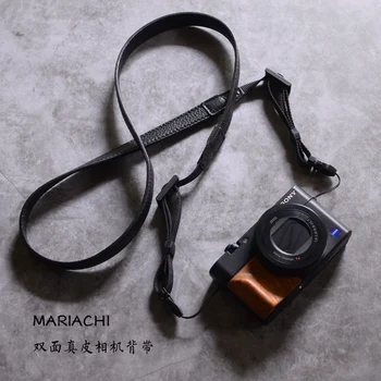 

Me micro single camera leather shoulder strap For RX100m6m7m5 A6400g7xm2 gr3 GR2 XT30 adjustable camera strap