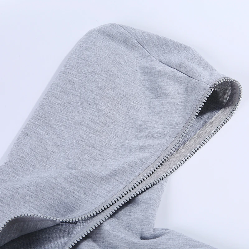 New Fashion Womens Long Sleeve Hooded Zipper Swearshirt Pullover CropTops Blouse