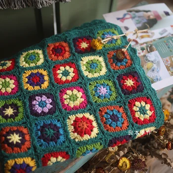 Handmade Crochet Hand Hook Tablecloth Fashion Carpet Crochet Table Mat