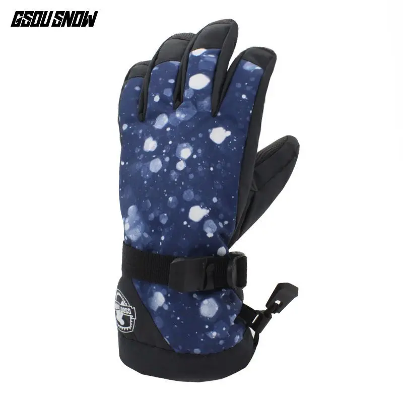 

GSOU SNOW Men's Ski Gloves Fleece Snowboard Gloves Snowmobile Riding Winter Gloves Windproof Waterproof Touch Screen Fingers